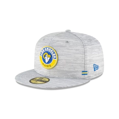 Los Angeles Rams Gorra | New Era Official NFL Fall Sideline 59fifty Fitted Cap Mexico - Grises